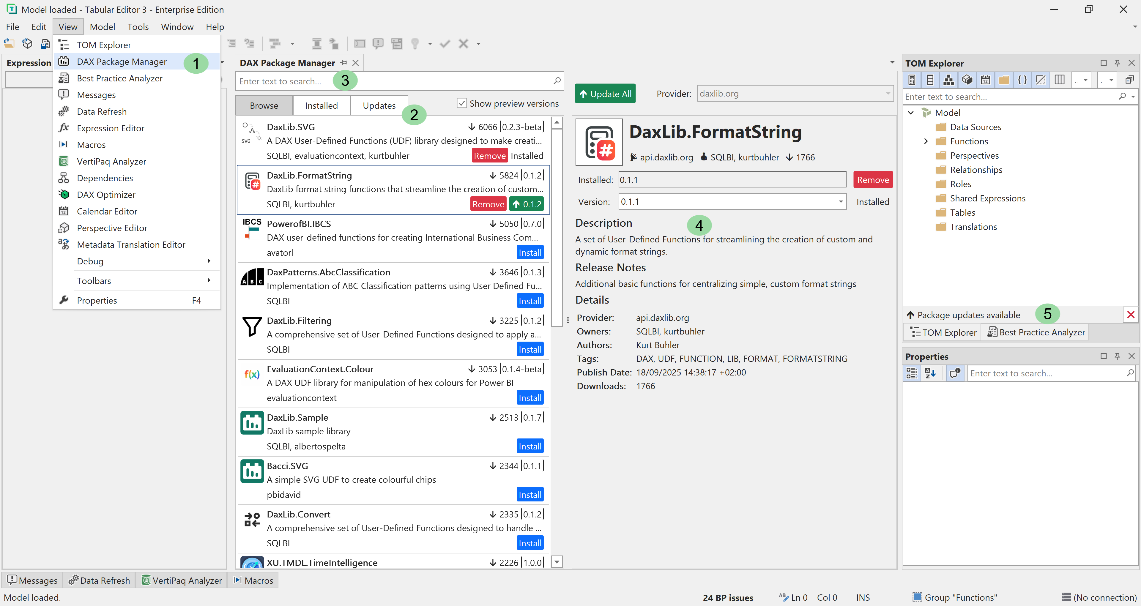 DAX Package Manager